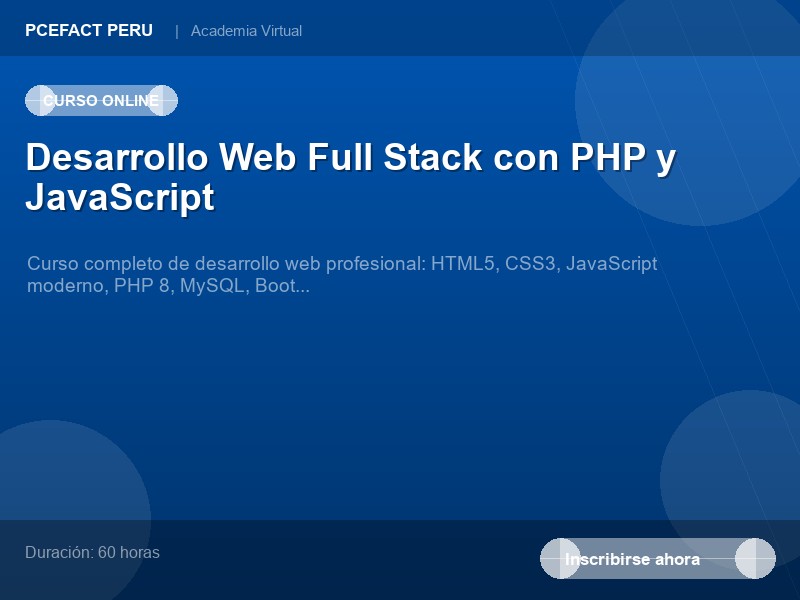 Desarrollo Web Full Stack con PHP y JavaScript