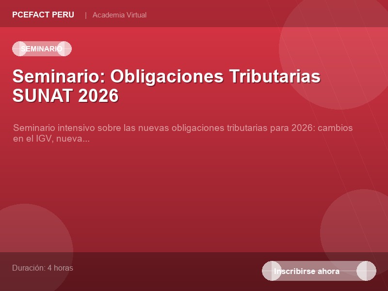 Seminario: Obligaciones Tributarias SUNAT 2026