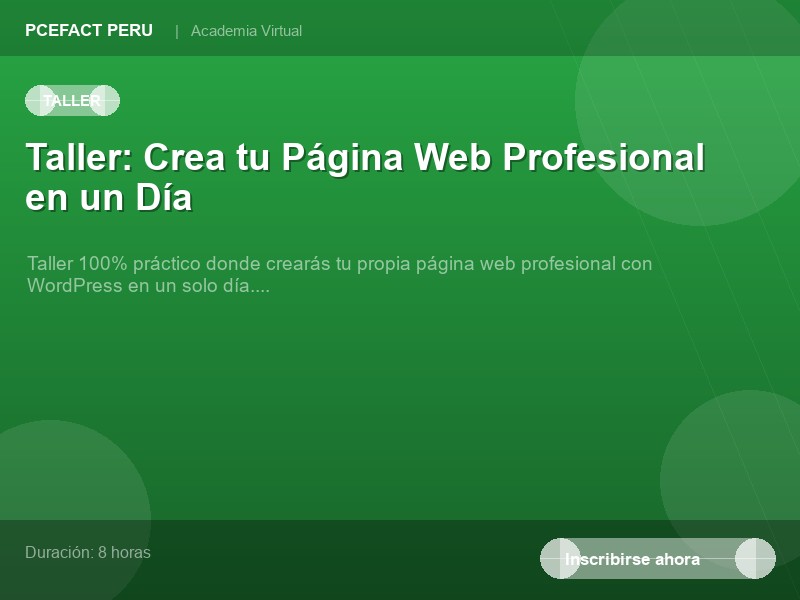 Taller: Crea tu Página Web Profesional en un Día
