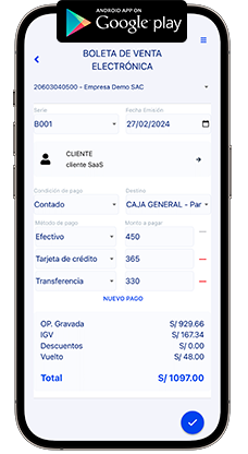 App Android de PCEFACT PERU