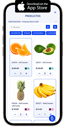 App iOS de PCEFACT PERU