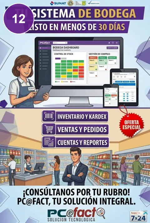 Sistema para Bodegas — oferta PCEFACT PERU