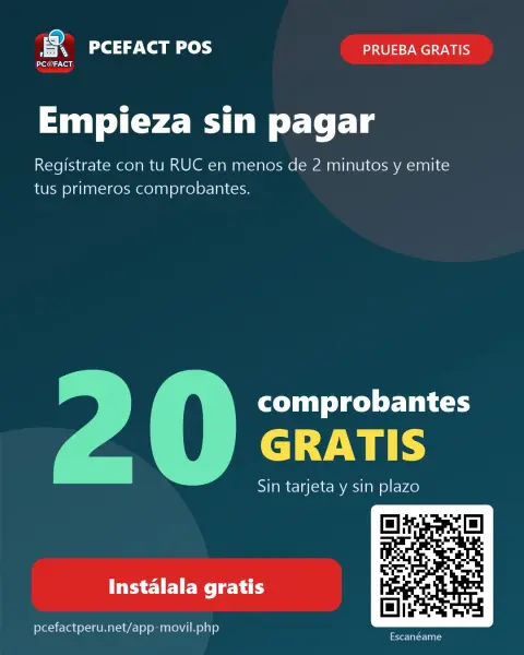 PCEFACT POS: 20 comprobantes gratis — oferta PCEFACT PERU